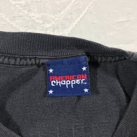 Vintage Well Worn American Chopper black 2 sided‎ T shirt Large - Picture 3 of 6